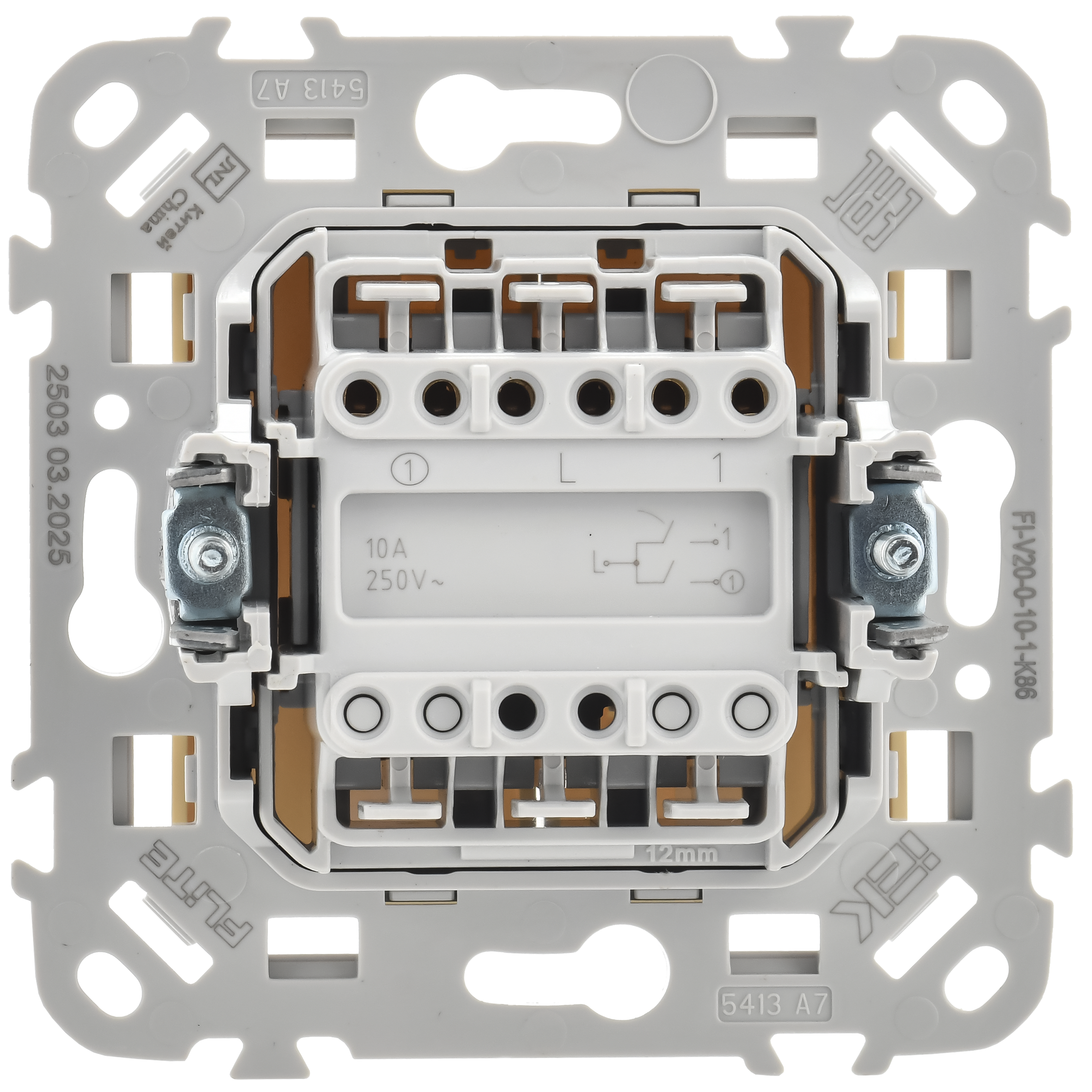 FLITE Выключатель 2-клавишный 10А ВС12-1-0-ФлСл сливочный IEK FI-V20-0-10-1-K86