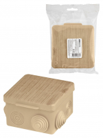 Распаячная коробка ОП 80х80х50мм, крышка, сосна, IP54, 7вх. инд. штрихкод TDM ELECTRIC SQ1401-0712