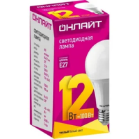 Лампа светодиодная LED 12вт E27 теплый ОНЛАЙТ 71682 19627