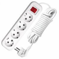 Удлинитель бытовой 4х5м с заземлением с выключателем 10А S-304 UNIVersal 9631991