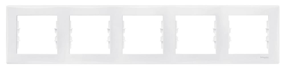 Sedna Рамка 5 постов белая горизонтальная Schneider Electric SDN5800921