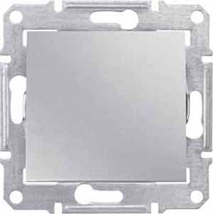 Sedna Переключатель одноклавишный в рамку алюминий схема 6 Schneider Electric SDN0400160