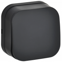 GLORY Выключатель 1-клавишный для открытой установки 10А ВС20-1-0-ХЧм черный матовый IEK EVH10-K02M-10