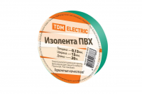Изолента ПВХ 0,13*15мм Зеленая 20м TDM TDM ELECTRIC SQ0526-0014