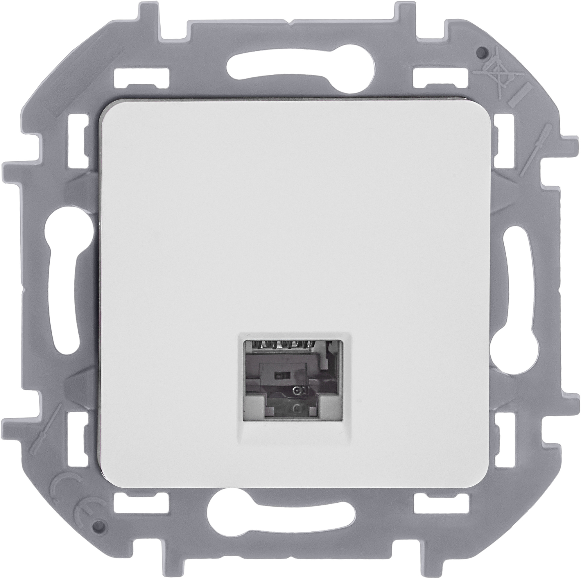 Розетка компьютерная RJ45 категория 6 UTP белый INSPIRIA IEK 673830