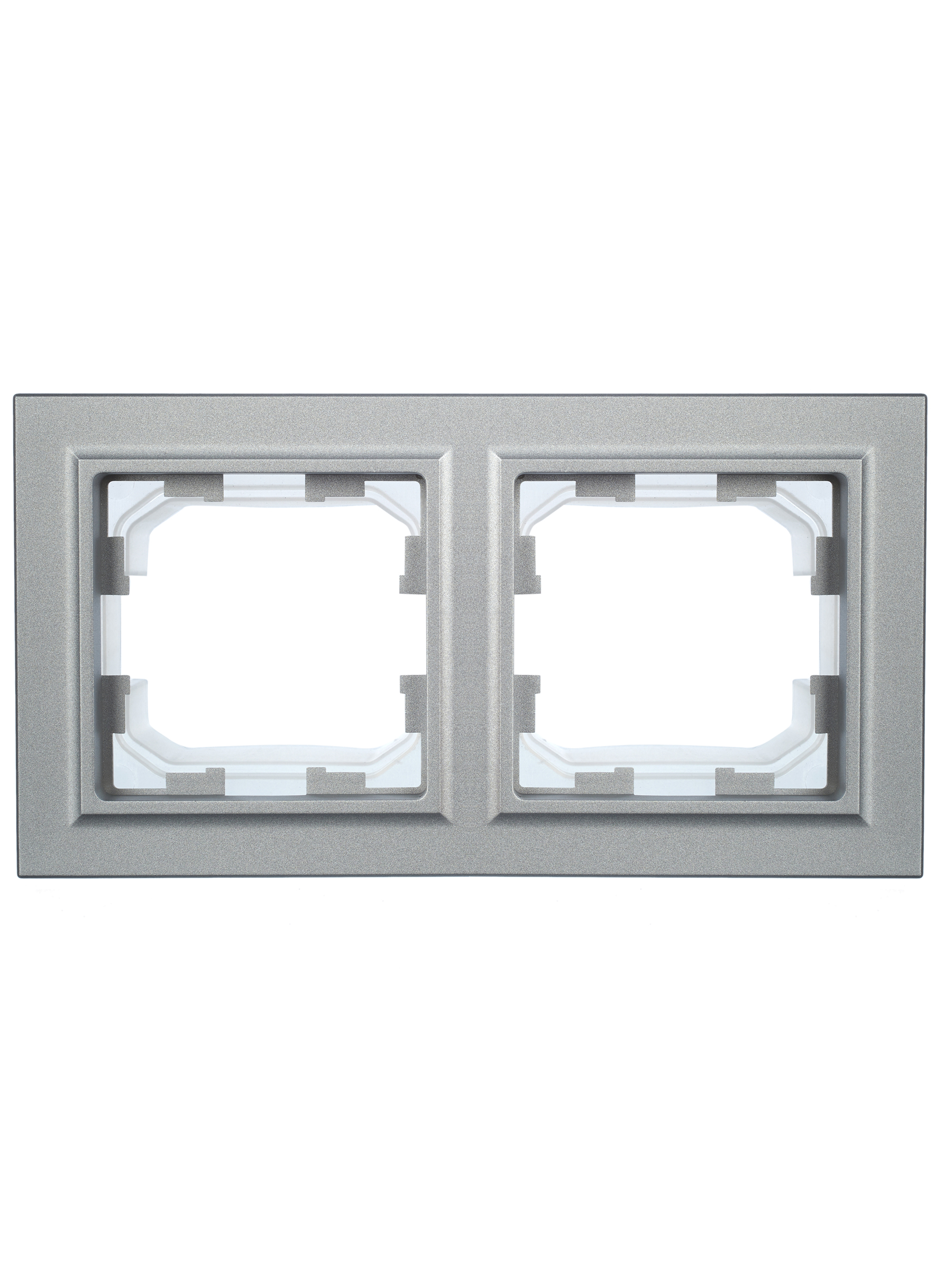 BRITE Рамка 2 поста IP44 РУ-2-БрА-44 алюминий IEK BR-M22-44-K47