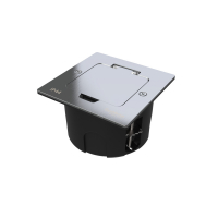 MultiDesk Лючок на 2 модуля IP44 с монтажной коробкой для стены, фальшпола, стола СЕРЕБРО, тип MDK20 Systeme Electric MDK20102SA