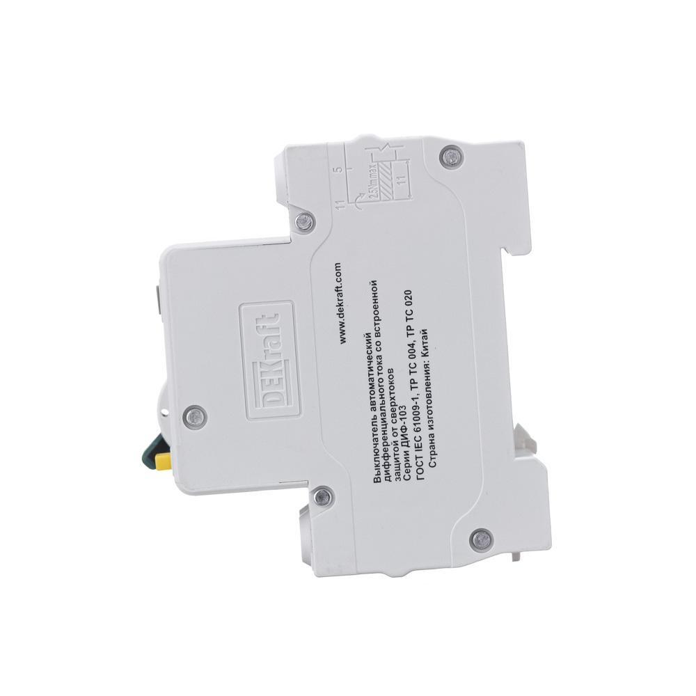 АВДТ 1Р+N 40А 30мА тип AC х-ка C ДИФ-103 4.5кА Dekraft 16056DEK