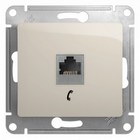 GLOSSA розетка телефонная RJ11 механизм молочный Systeme Electric GSL000981T