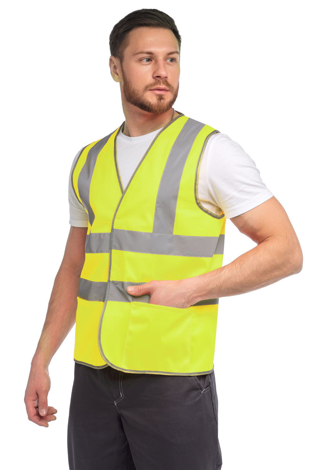 Жилет сигнальный арт. J04К цв. жёлтый флуоресцентный р. 3XL 120-124/170-188 Эталон-Спецодежда 145387 00000145418