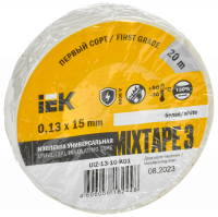 Изолента ПВХ белая 15мм 20м IEK UIZ-13-10-K01