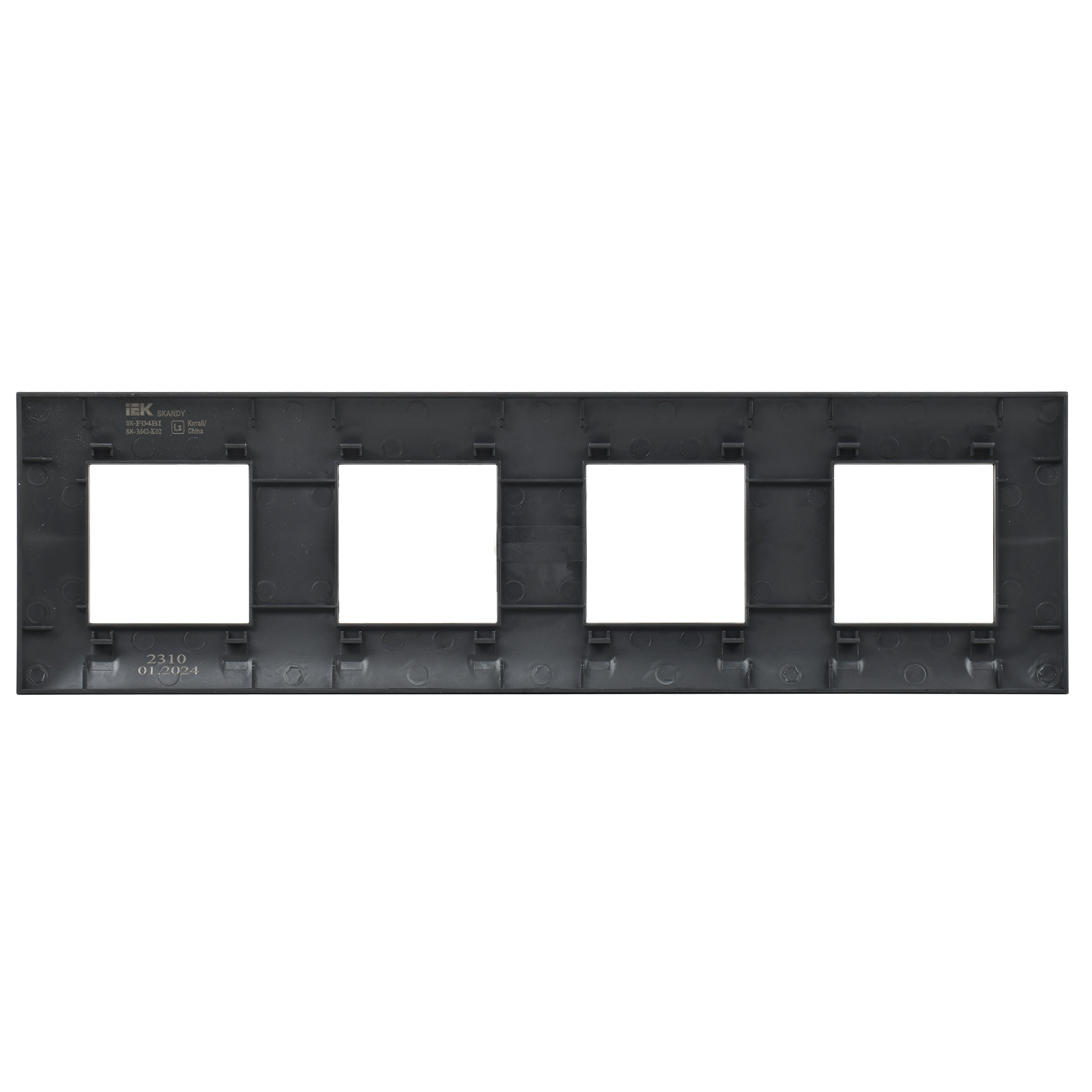 SKANDY Рамка 4-местная SK-F04Bl черный IEK SK-M42-K02