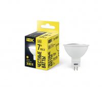 Лампа светодиодная MR16 софит 7Вт 230В 3000К GU5.3 IEK LLE-MR16-7-230-30-GU5