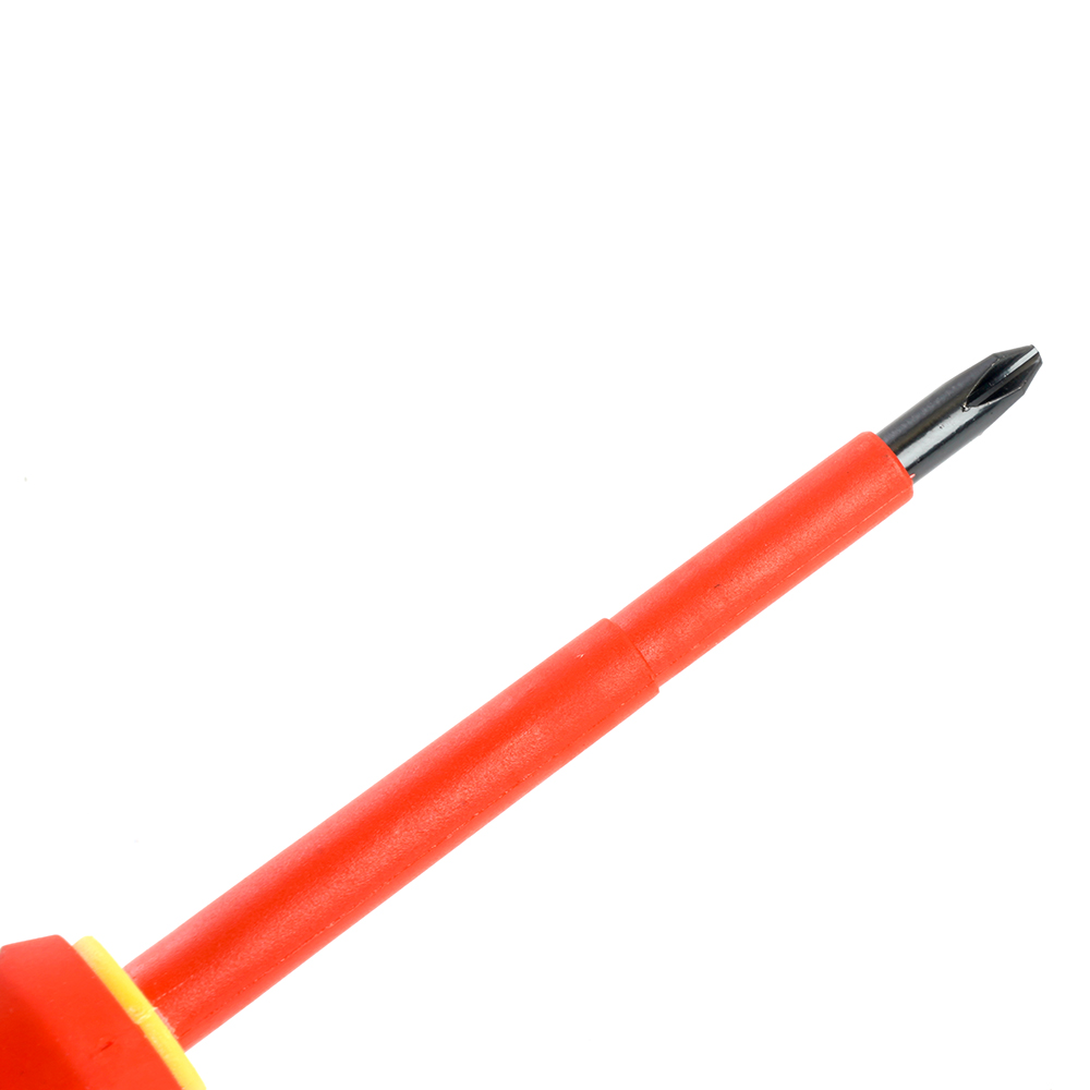 Отвертка крестовая диэлектрическая Ph1х80 1000В STEKKER SDE-PH1-80 39765