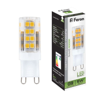 Лампа светодиодная LED 5вт 230в G9 белый капсульная FERON LB-432 25770