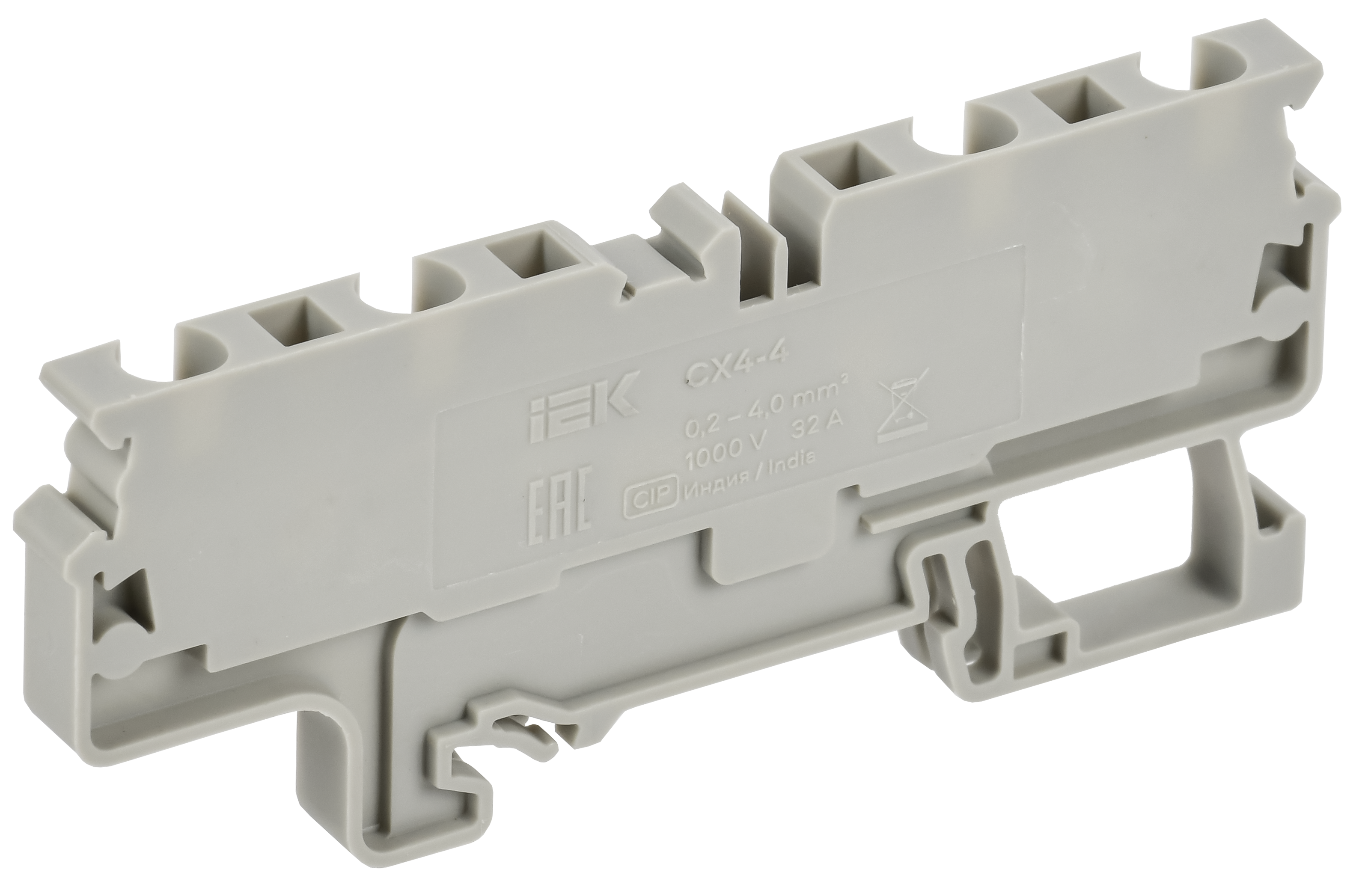 ARMAFIX Клемма пружинная CX4-3 4мм2 трехконтактная серая IEK AF-CT40-00-3-K03-004