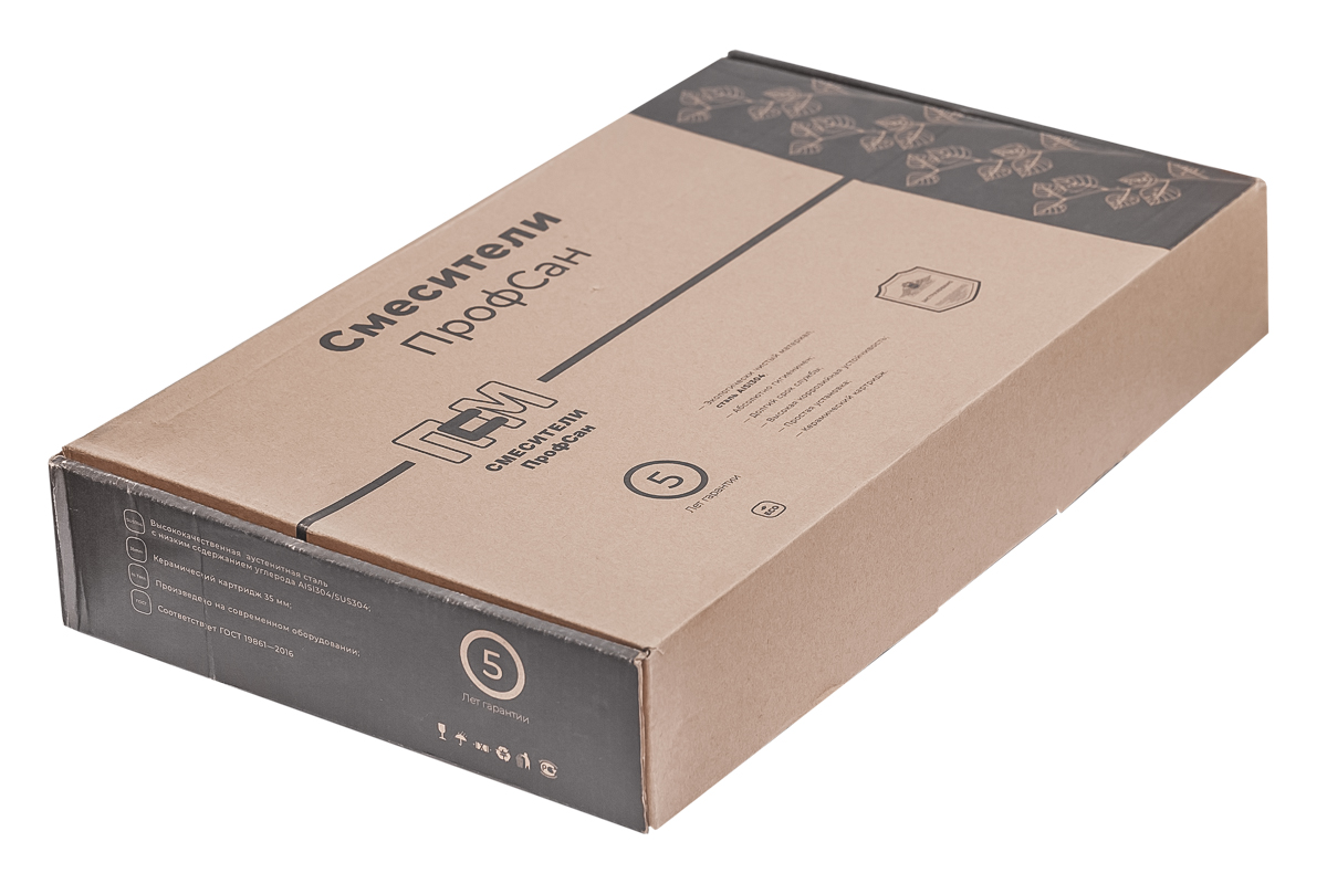 Смеситель для мойки ПСМ-300-22 STEEL нержавеющая сталь AISI-304 с подключением фильтра тип См-МОЦБА PROFSAN PSM-300-22