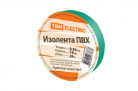 Изолента ПВХ 0,15х19мм Зеленая 20метров TDM ELECTRIC SQ0526-0004