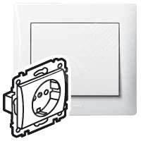 Galea Life Розетка с заземлением лицевая панель white Legrand 771062