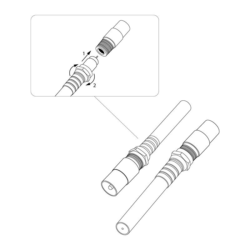 Переход гнездо F - штекер TV PROCONNECT REXANT 05-4303-4