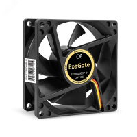Вентилятор для корпуса 24В DC, 80x80x25 мм, 3pin, 2900RPM, 30dBA, двойной шарикоподшипник ExeGate EX297084RUS