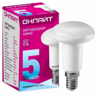 Лампа светодиодная LED зеркальная 5вт E14 R50 белый ОНЛАЙТ 71652 19219