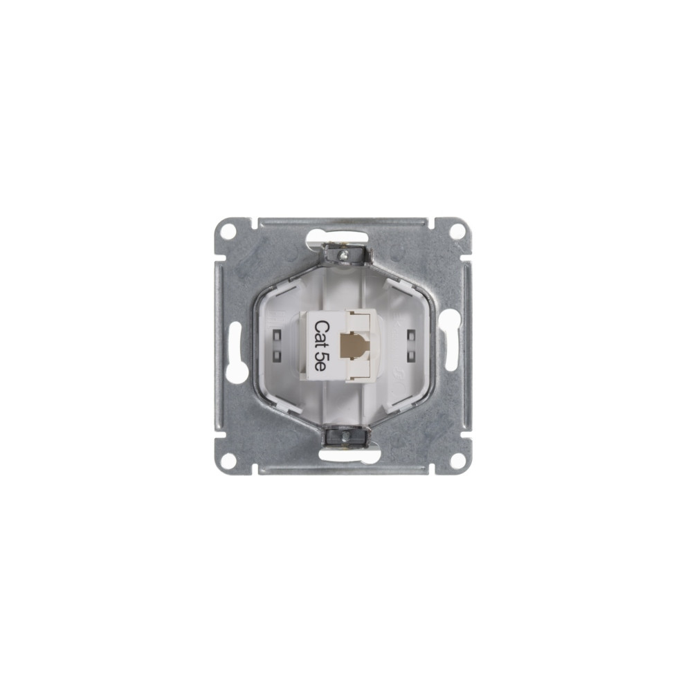 GLOSSA Розетка компьютерная RJ45 категория 5е в рамку белая Systeme Electric GSL000181K