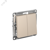 ATLASDESIGN переключатель двухклавишный, сх.6/2, 10АХ, механизм, ПЕСОЧНЫЙ Systeme Electric ATN001265