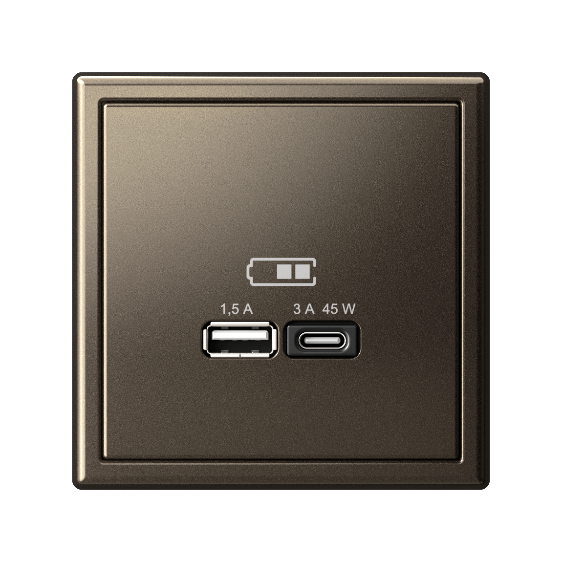 ARTGALLERY USB розетка A + тип-C 45Вт высокоскор.заряд. QC, PD, механизм, мокко Systeme Electric GAL000629