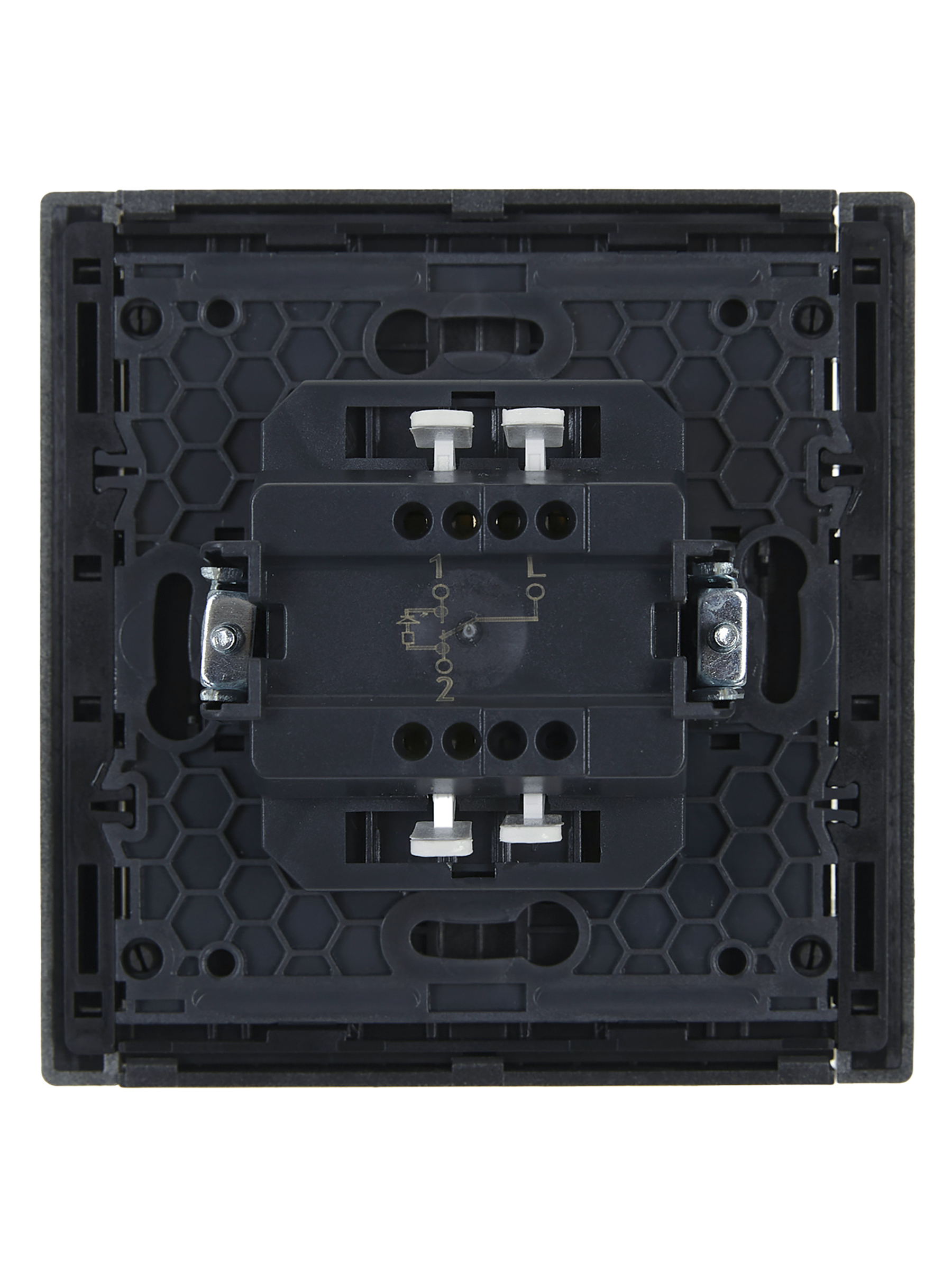 FORTE&PIANO Выключатель 1-клавишный проходной с индикацией 10А FP504 сталь IEK FP-V12-1-10-1-K46