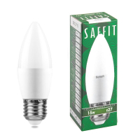 Лампа светодиодная LED 15вт Е27 белый матовая свеча SAFFIT SBC3715 55206