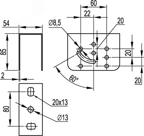 Кронштейн потолочный SML DKC BSV2901