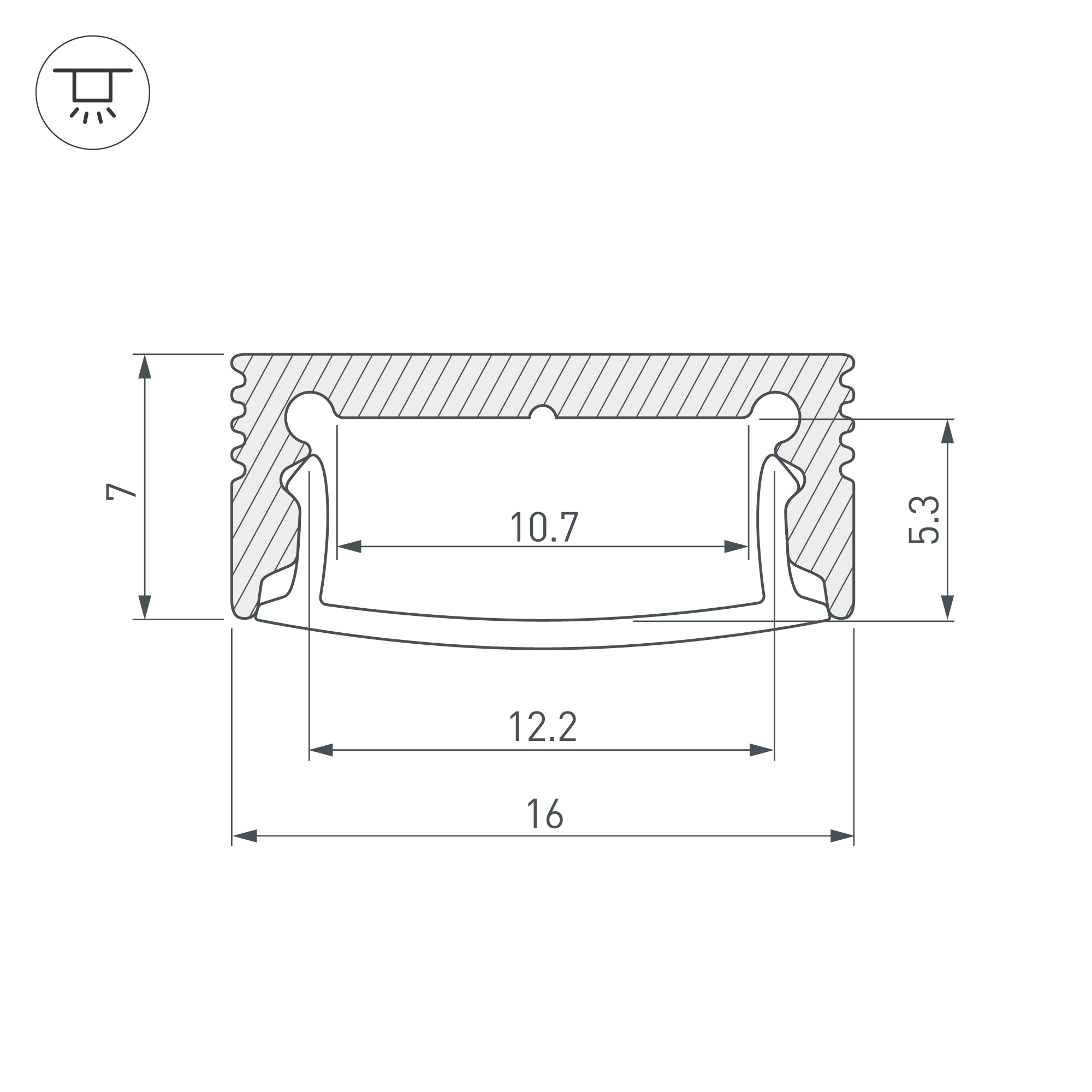 Профиль SL-SLIM-H7-2000 ANOD (ARL, Алюминий) Arlight 023716