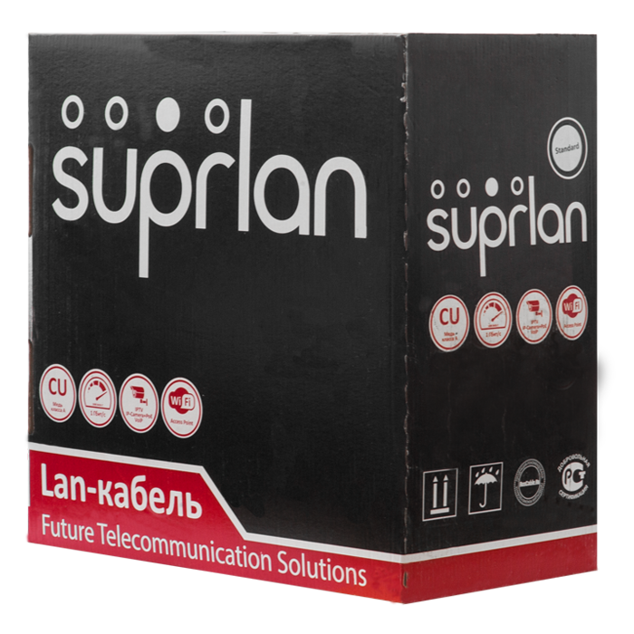 Витая пара Premium UTP 5e 4x2x0.51 Cu LSZH        нг(А)-HF In. 305м SUPRLAN 01-0307-1