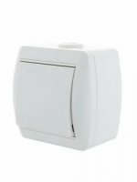 Выключатель одноклавишный, белый Lezard 710-0200-100