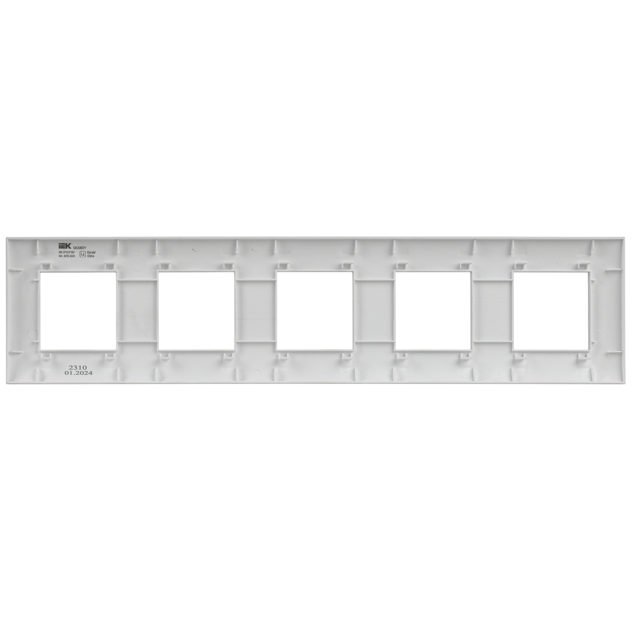 SKANDY Рамка 5-местная SK-F05W арктический белый IEK SK-M52-K01