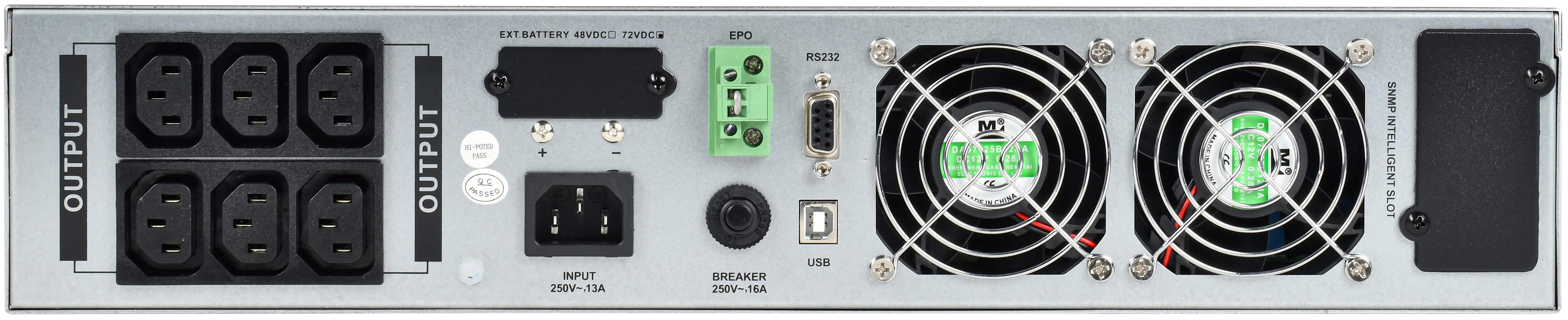 Источник бесперебойного питания Online Rackmount 2000 ВА/2000 Вт, однофазный с LCD дисплеем 72VDC без АКБ 2U с рег. з/у ITK EOR-0002KVA-1-L