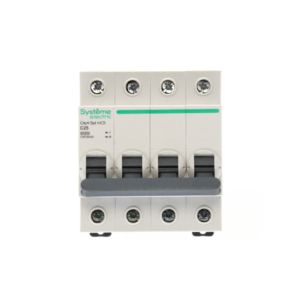Выключатель автоматический четырехполюсный (АВ) С 25А 4P 6kA 400В City9 Set Systeme Electric C9F36425
