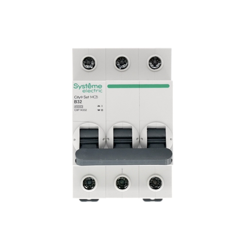 Выключатель автоматический трехполюсный 32А B 4.5kA 400В City9 Set Systeme Electric C9F14332
