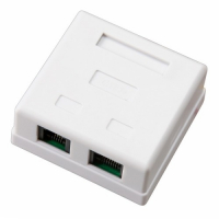 Розетка компьютерная 2-порт RJ 45 (8P8C)cat 5e внешняя, REXANT 03-0151
