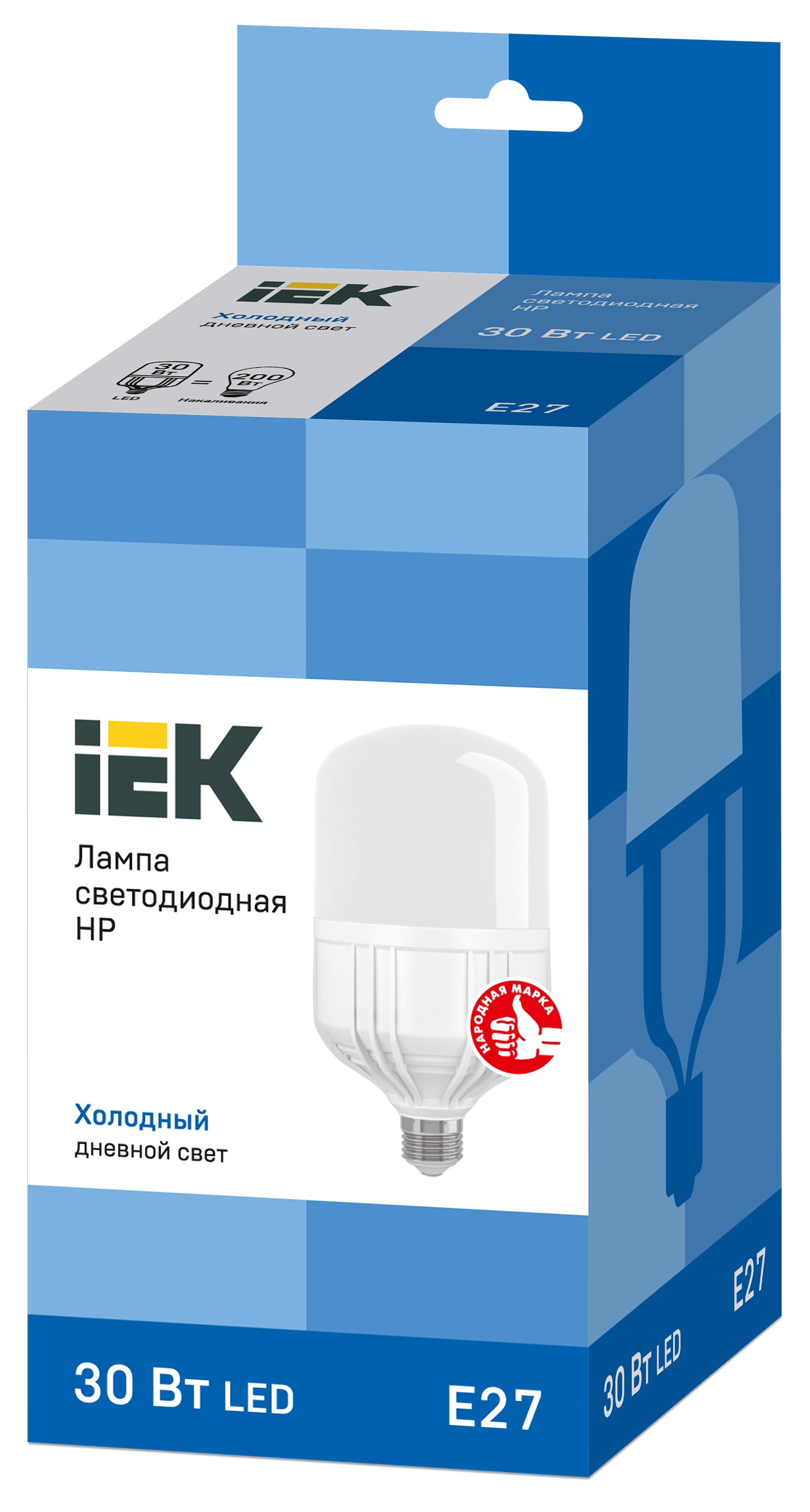 Лампа светодиодная HP 30Вт 230В 6500К E27 IEK LLE-HP-30-230-65-E27