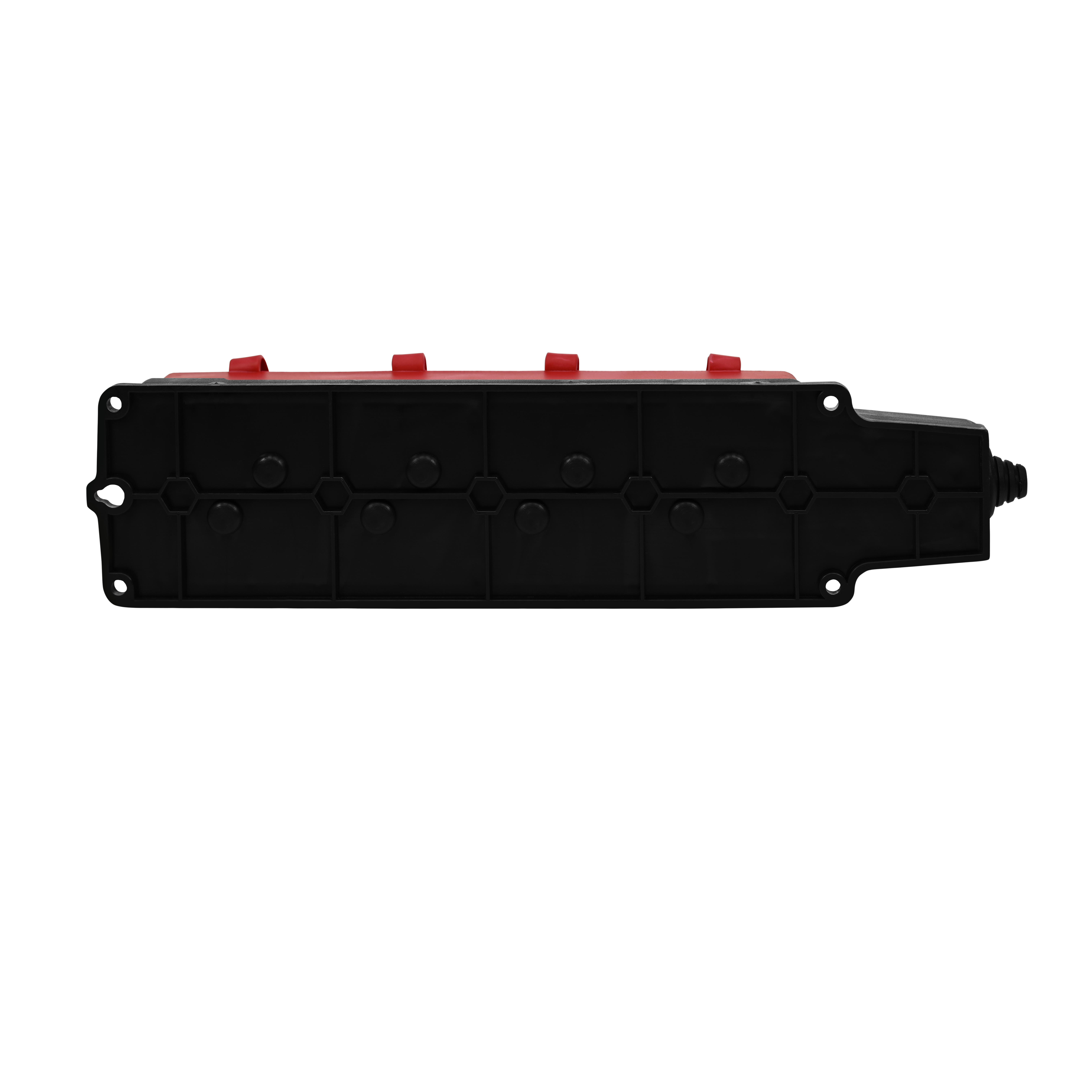 MultiSet Колодка 4х розетка 2К+З каучуковая 16А/250В IP44 Красная Systeme Electric MST4124RD
