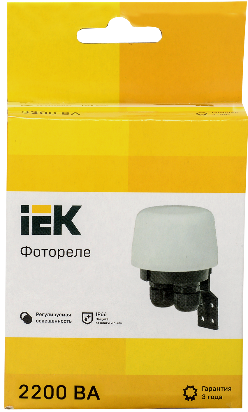 Фотореле ФР 603 максимальная нагрузка 2200ВА IP66 белый IEK LFR20-603-2200-K01