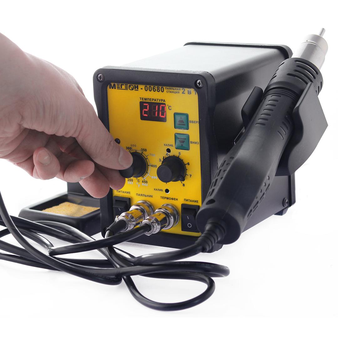 Станция паяльная 2 в 1 00680 МЕГЕОН 00000003639