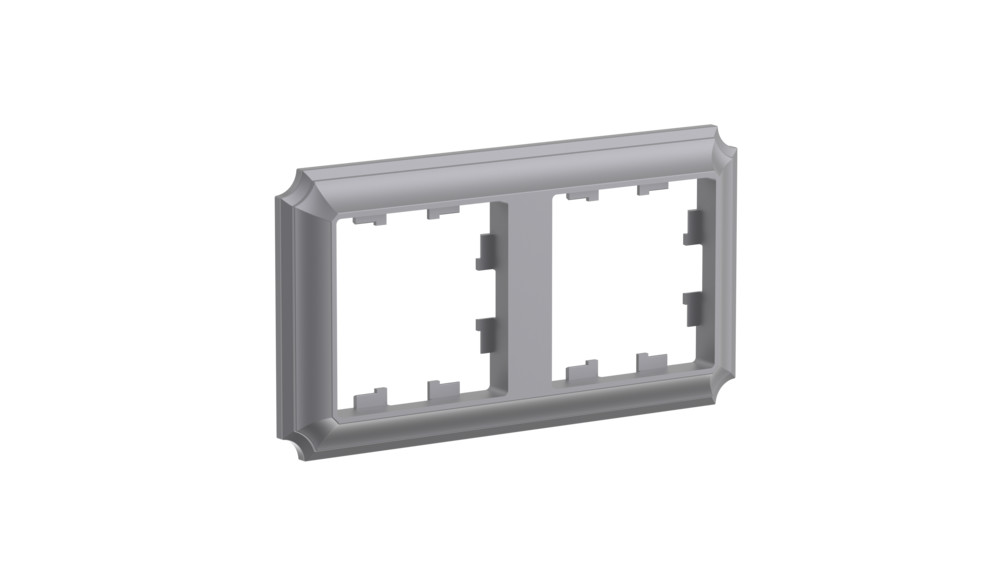 ATLASDESIGN ANTIQUE 2-постовая рамка, универсальная, СТАЛЬ Systeme Electric ATN100902