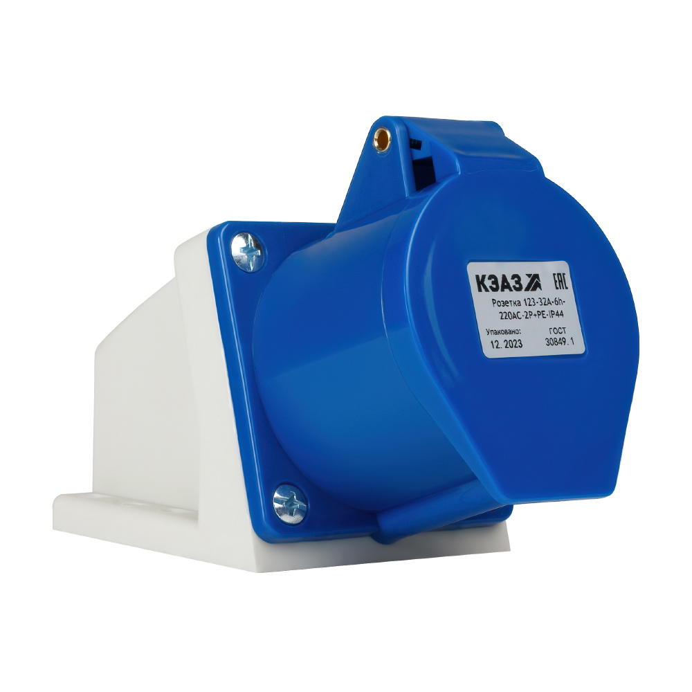 Розетка 123-32А-6h-220AC-2P+PE-IP44 КЭАЗ 222747