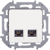 Розетка компьютерная двойная RJ45 категория 5Е UTP белый INSPIRIA IEK 673835