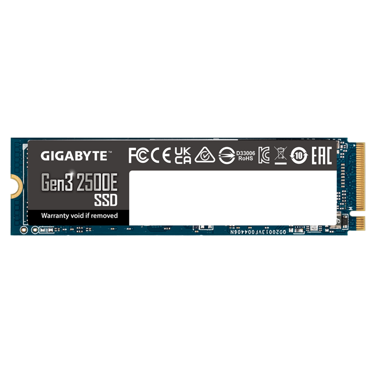Накопитель SSD M.2 2280 500GB Gen3 2500E, PCIe 3.0x4, NVMe 1.3 GIGABYTE G325E500G 112617