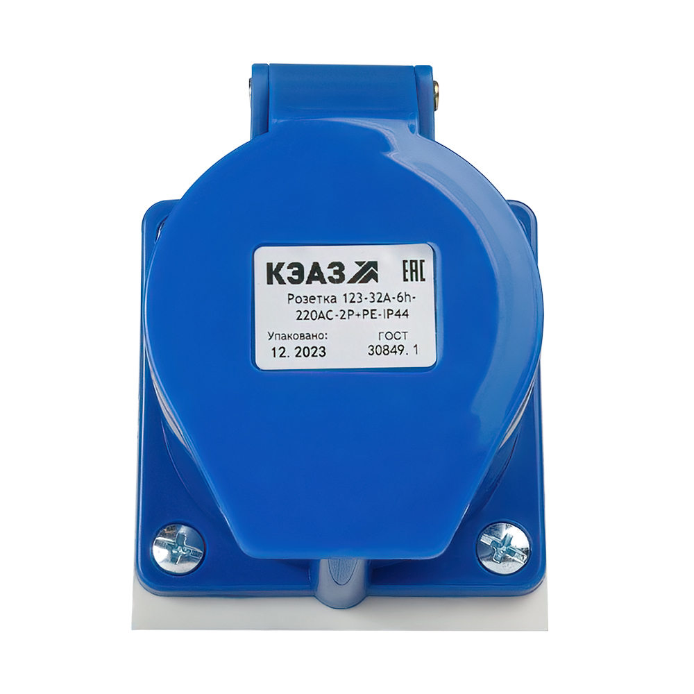 Розетка 123-32А-6h-220AC-2P+PE-IP44 КЭАЗ 222747