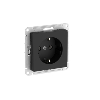 ATLASDESIGN РОЗЕТКА с заземлением, 16А, быстрозажимные клеммы, КАРБОН Systeme Electric ATN001043S